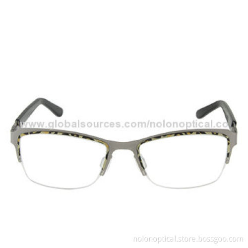 Stainless steel Rimless Frame with Colorful Wave-like Pattern